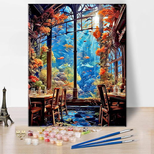 Aquarium Paint by Numbers Kit (Creative Calm & Focus Support)