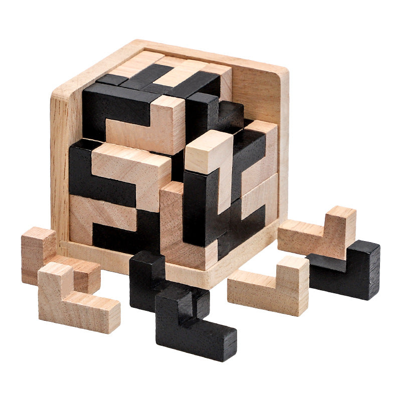 Wooden Brain Teaser Puzzle (Focus & Cognitive Engagement Tool)