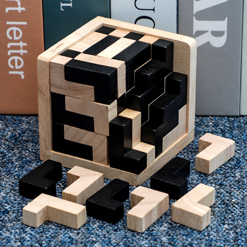 Wooden Brain Teaser Puzzle (Focus & Cognitive Engagement Tool)