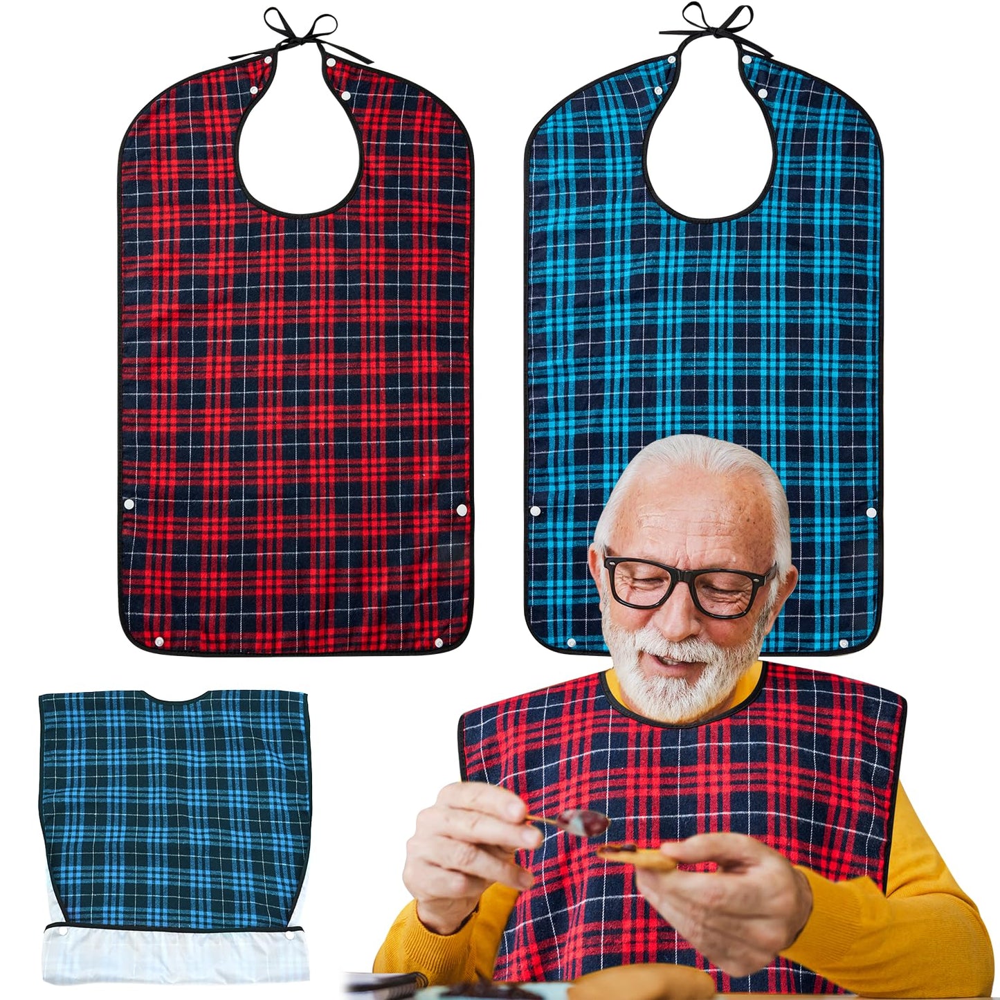 Adult Protective Bib Set (Waterproof Mealtime Support)