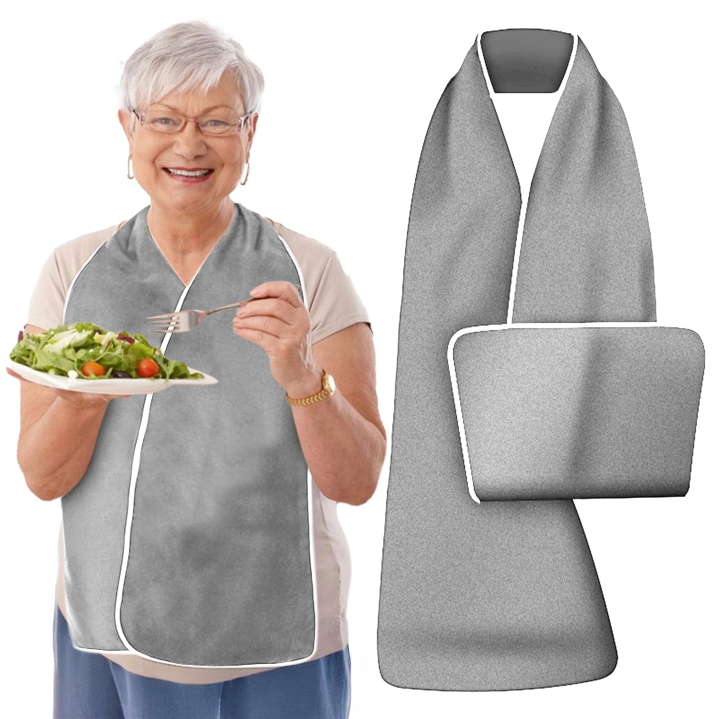 Reversible Adult Bib Scarf (Dignified Mealtime Support)