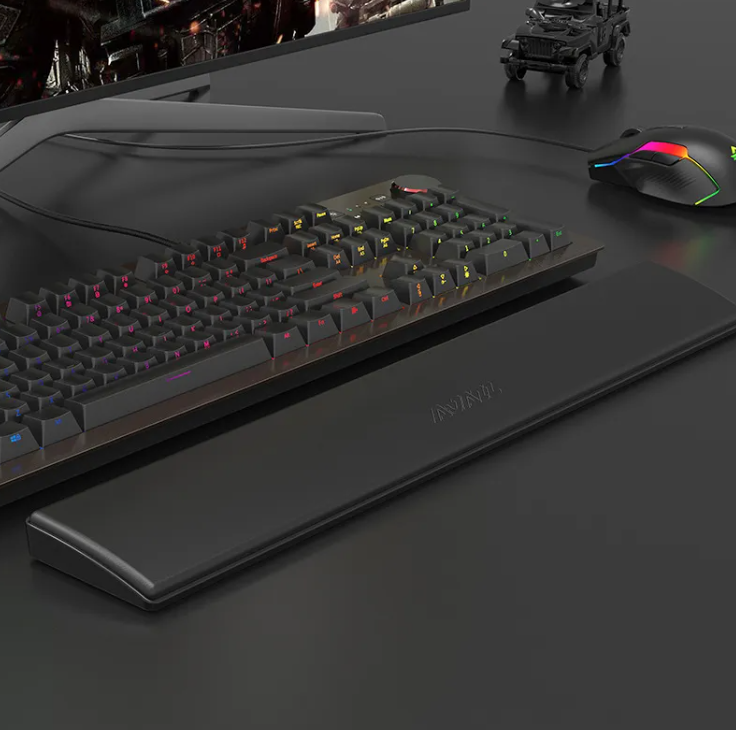 Leather Keyboard Wrist Rest Pad (Desk Comfort & Wrist Support)