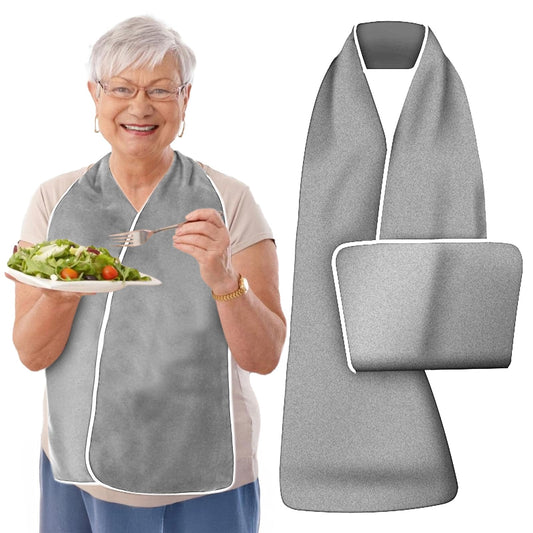 Reversible Adult Bib Scarf (Dignified Mealtime Support)